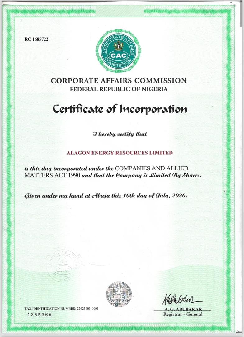 Certificate